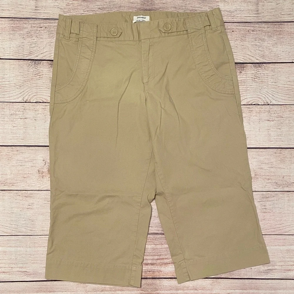 Dockers Khaki Mid Rise Curvy Capris - Picture 2 of 10